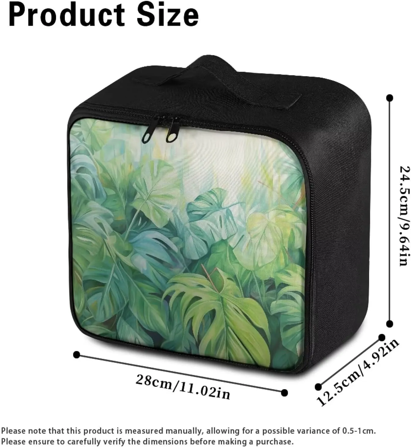 First Aid Kit Organizer Bag Empty Green Leaves Emergency Medical Bag Travel Size First Aid Pouch Storage Medical Supplies Organizer Bag for Car Home Office Kitchen Sport Outdoor