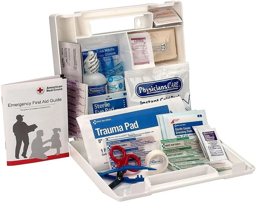 First Aid Only 223-U OSHA-Compliant First Aid Kit, All-Purpose 25-Person Emergency First Aid Kit for Business, Worksite, Home, and Vehicle, 106 Pieces