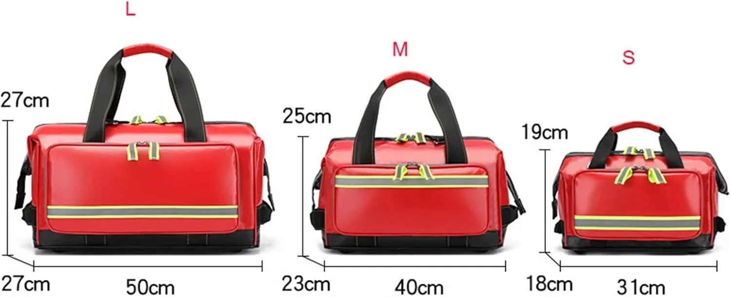 First Responder Emergency Response Bag, Empty First Aid Kit with Multiple Pockets, Trauma Nurse Bag for Home Health