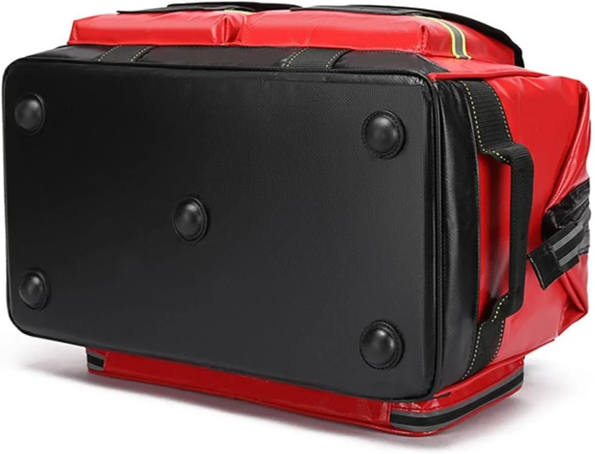 First Responder Emergency Response Bag, Empty First Aid Kit with Multiple Pockets, Trauma Nurse Bag for Home Health