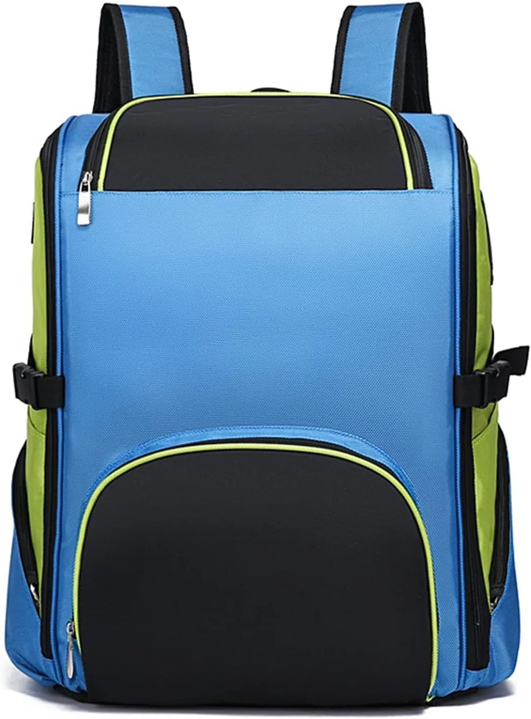 First Responder Trauma Backpack, Emergency Responder Bag, EMT, EMS, Safety Officer, Firefighter First Aid Kit Bag, Large Capacity, Waterproof Oxford, Reflective Strips (Blue)