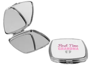 First Time GRANDMA - Square Compact Mirror Personal Mirror