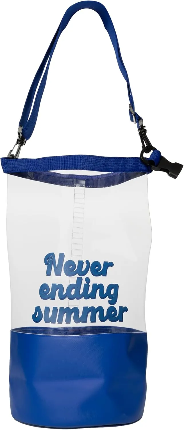 FISURA Summer Waterproof Dry Bag 5 Litre Waterproof Blue Dry Bag with Roll Closure and Shoulder Strap 29 x 41.5 cm, Summer Pink, Fashionable