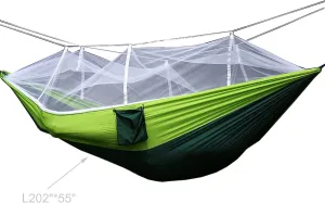 FixtureDisplays® Portable Hammock Jungle Camping with Mosquito Net Outdoor Hanging Sleeping Bed 16117-NPF-SL