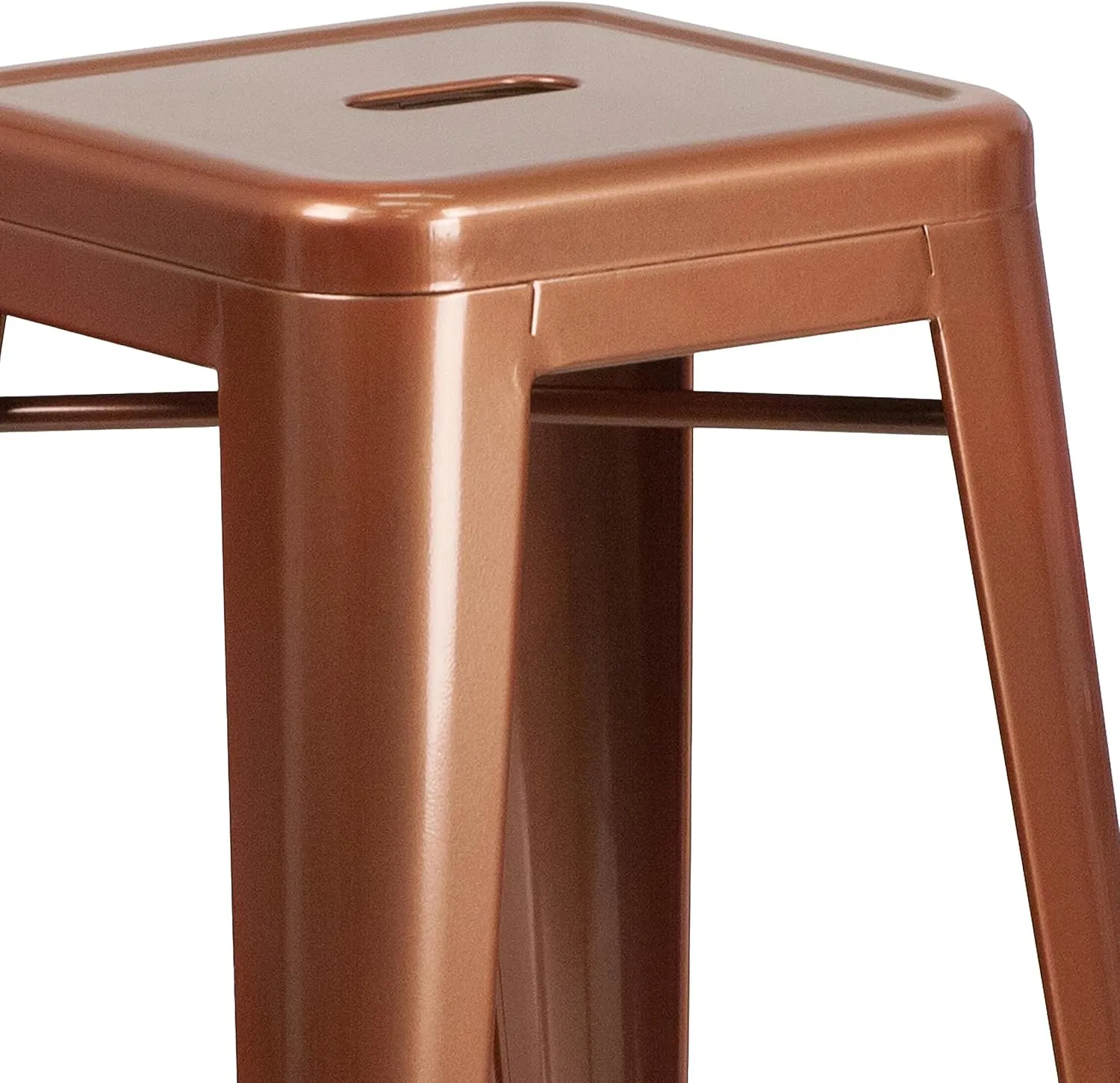 Flash Furniture Commercial Grade 30" High Backless Copper Indoor-Outdoor Barstool