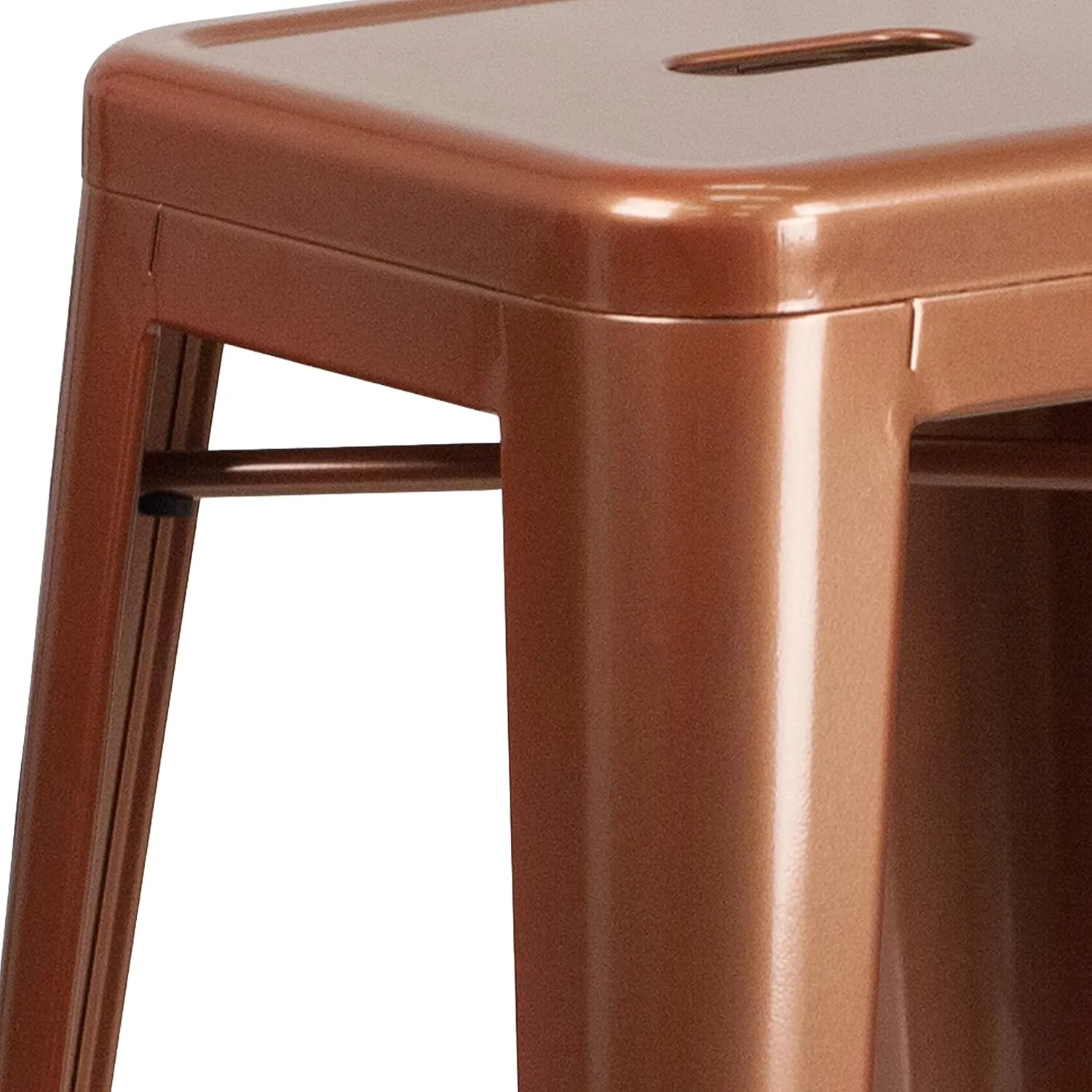 Flash Furniture Commercial Grade 30" High Backless Copper Indoor-Outdoor Barstool