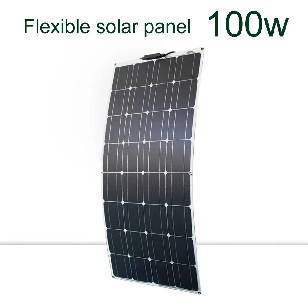 Flexible Solar Panel Kit (100W, 200W, 300W) - High-Efficiency 12V/24V Battery Charger