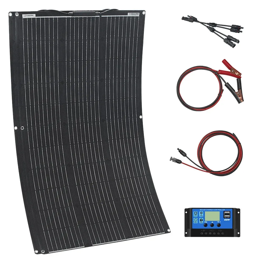 Flexible Solar Panel Kit (100W, 200W, 300W) - High-Efficiency 12V/24V Battery Charger