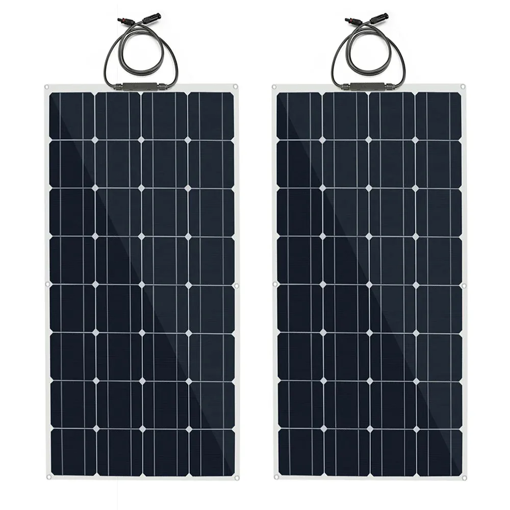 Flexible Solar Panel Kit (100W, 200W, 300W) - High-Efficiency 12V/24V Battery Charger
