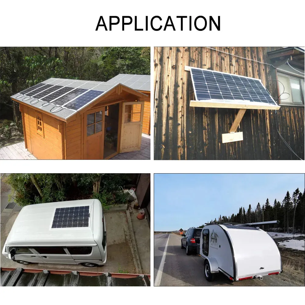 Flexible Solar Panel Kit (100W, 200W, 300W) - High-Efficiency 12V/24V Battery Charger