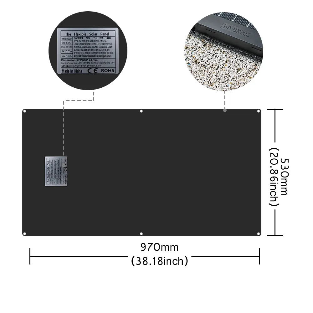 Flexible Solar Panel Kit (100W, 200W, 300W) - High-Efficiency 12V/24V Battery Charger