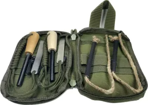 Flint and Steel Fire Starter Kit, Ferro Rods Magnesium Fire Starter Survival Tool Camping Emergency Fire Lightning Striker, Tinder Wick Rope, Multifunctional Outdoor Bag