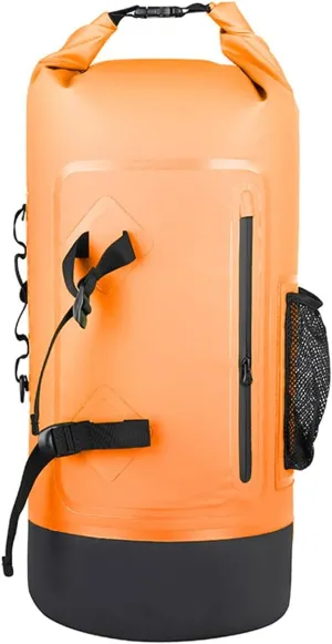 Floating Waterproof Dry Bag 35L, Roll Top Sack Keeps Gear Dry for Kayaking, Rafting, Boating, Swimming, Camping, Hiking, Beach, Fishing (Orange)