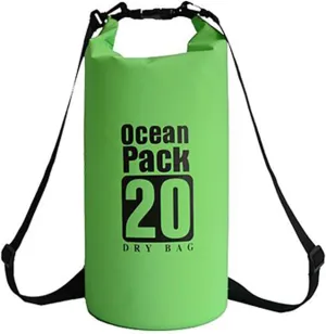 Floating Waterproof Dry Bag 5L/10L/15L/20L for women-Lightweight&Durable Dry Sack Backpack for Kayaking, Swimming, Camping, Hiking-Soft&Abrasion-Resistant with Roll-Top Closure (GREEN, 20L)