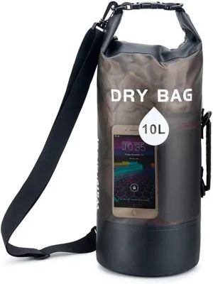 Floating Waterproof Dry Bag 5L/10L/15L/20L/30L/40L, Roll Top Sack Keeps Gear Dry for Kayaking, Rafting, Boating, Swimming, Camping, Hiking, Beach, Fishing (10L,Black)