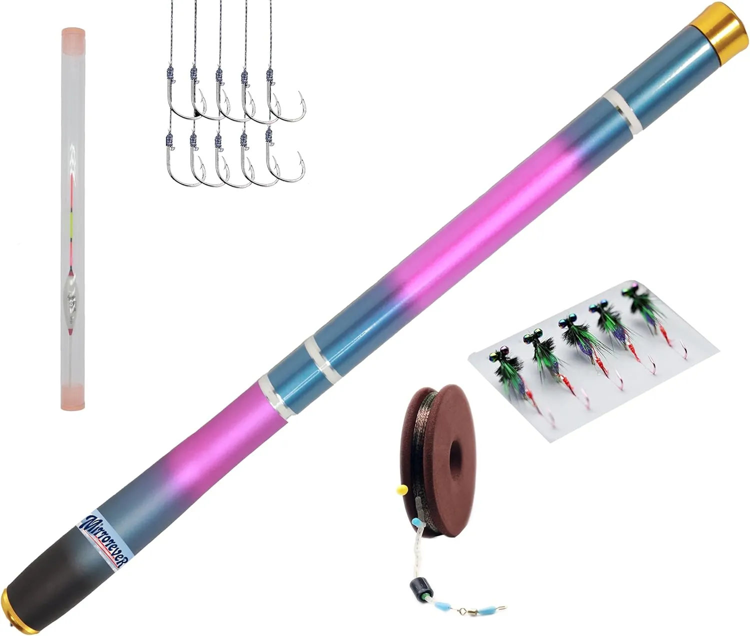 Fly Fishing Combo Kit Tenkara Rod Kit-Premium Carbon Fiber Telescopic Fly Fishing Rod Combo with Fly Rod,Line,and Fishing Accessories