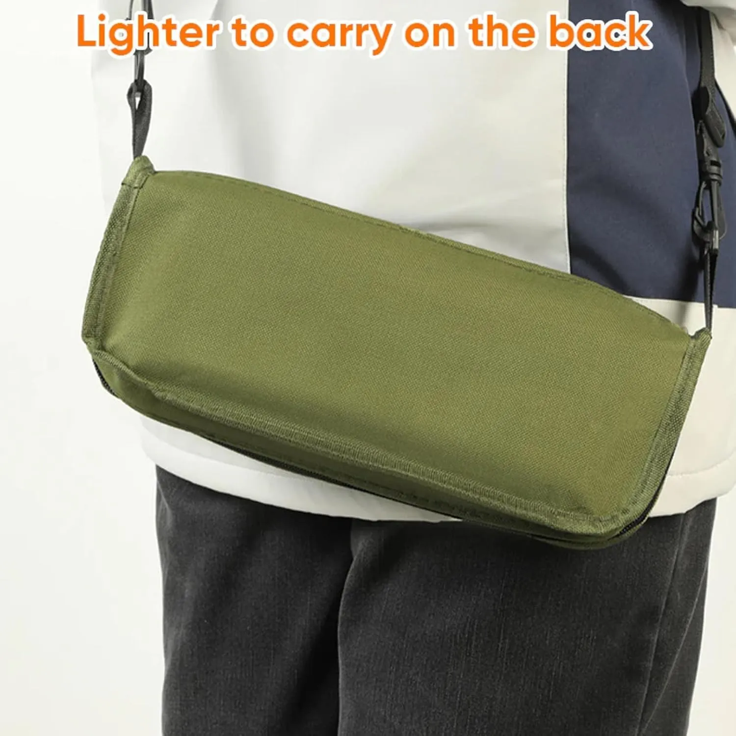 Foldable Backpack Stool, Portable Mini Outdoor Camping Folding Seat, Suitable for Fishing, Traveling, Hiking or Barbecue (Green, Small)