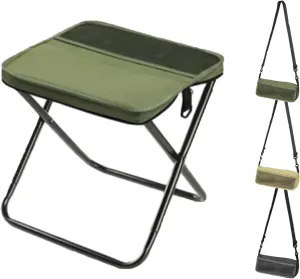 Foldable Backpack Stool,Portable Ultra Lightweight Camping Stool with Adjustable Shoulder Strap,Backpack Stool,Suitable for Camping,Fishing,Hiking or Outdoor Barbecue