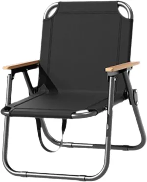 Foldable Camping Chair with Handles for Outdoor Activities Fishing and Hiking, Black