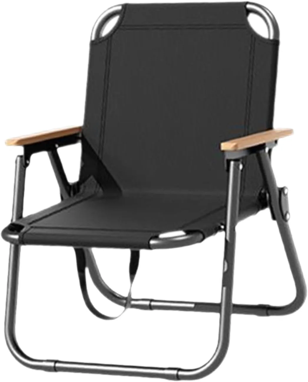 Foldable Camping Chair with Handles for Outdoor Activities Fishing and Hiking, Black