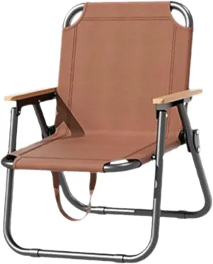 Foldable Camping Chair with Handles for Outdoor Activities Fishing and Hiking, Brown