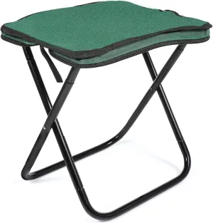 Foldable Outdoor Stool Camping Stool Sturdy Aluminum Alloy Frame Compact for Travel Hiking and Home Use