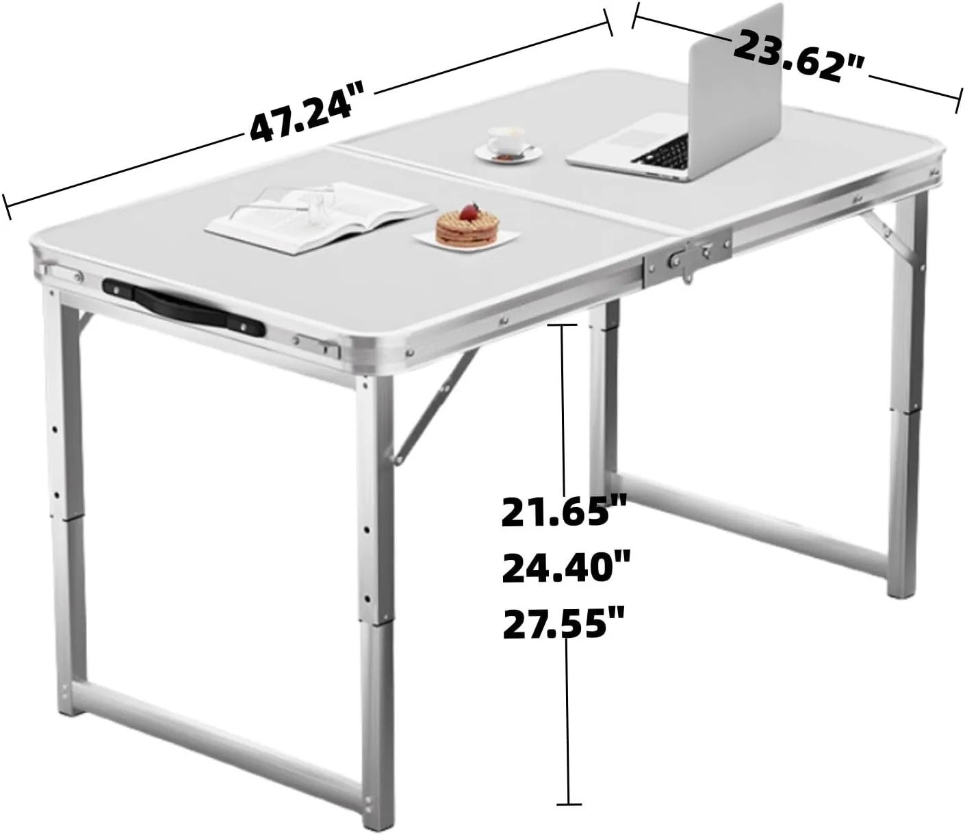 Foldable Picnic Tables,Portable Camping Table,Adjustable Height,Heavy Duty Trestle for for Camping with Carry Handle,Indoor Kitchen,Dinner,Catering,Buffet,Outdoor Garden,Camping Accessories ( Size : M
