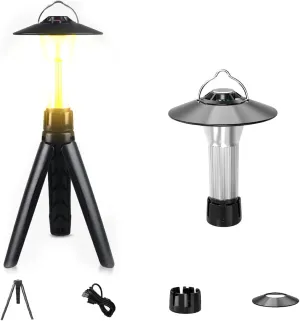 Foldable Portable Camping Light,Lightweight Waterproof LED Flashlight Survival Kit, Camping Lights Rechargeable,Camping Essentials for Hiking, Power Outage and Other Emergency Conditions