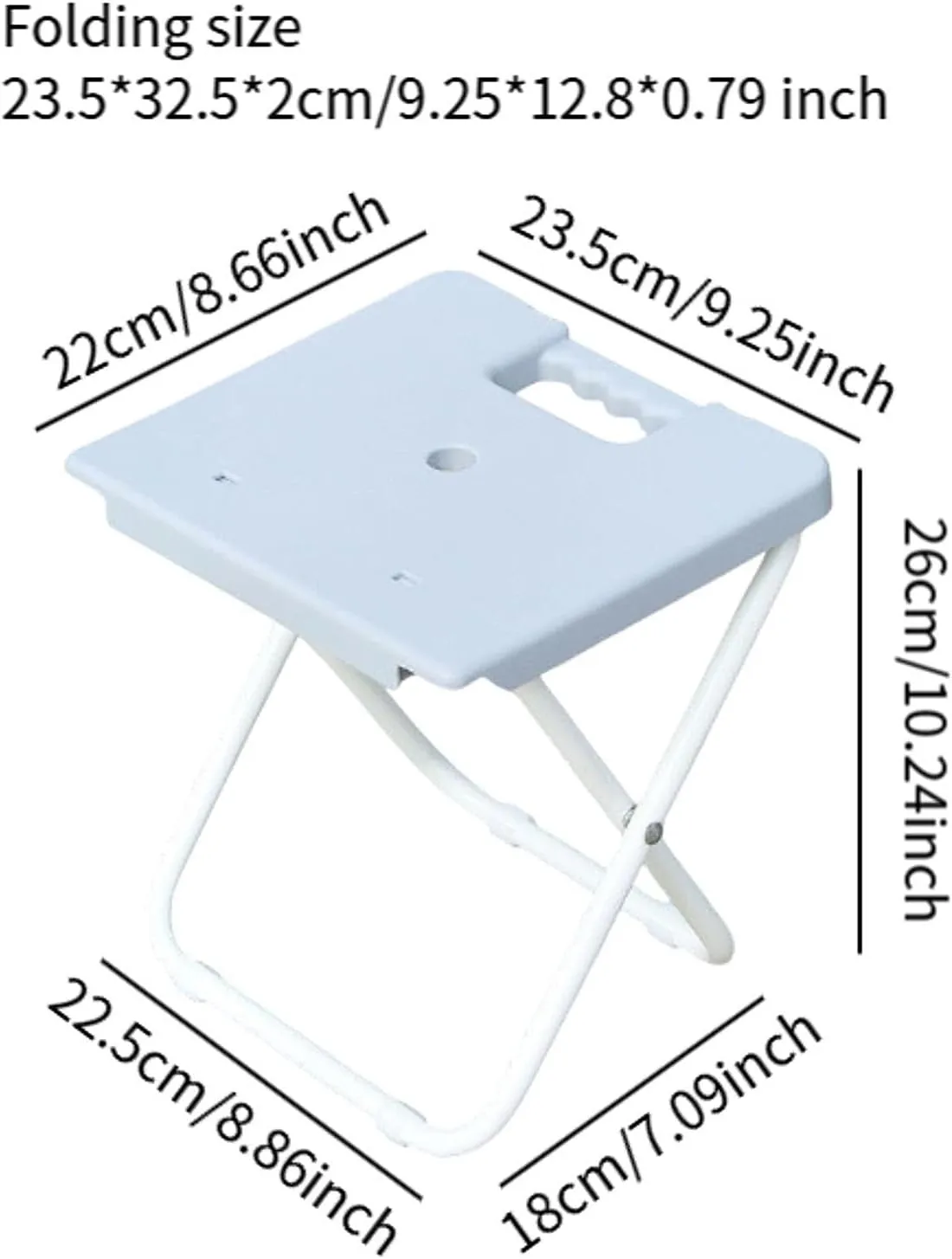 Foldable Stool Fishing Chair Multifunctional Easy to Carry Outdoor Portable Seat Train Seating Stool for Balcony Traveling