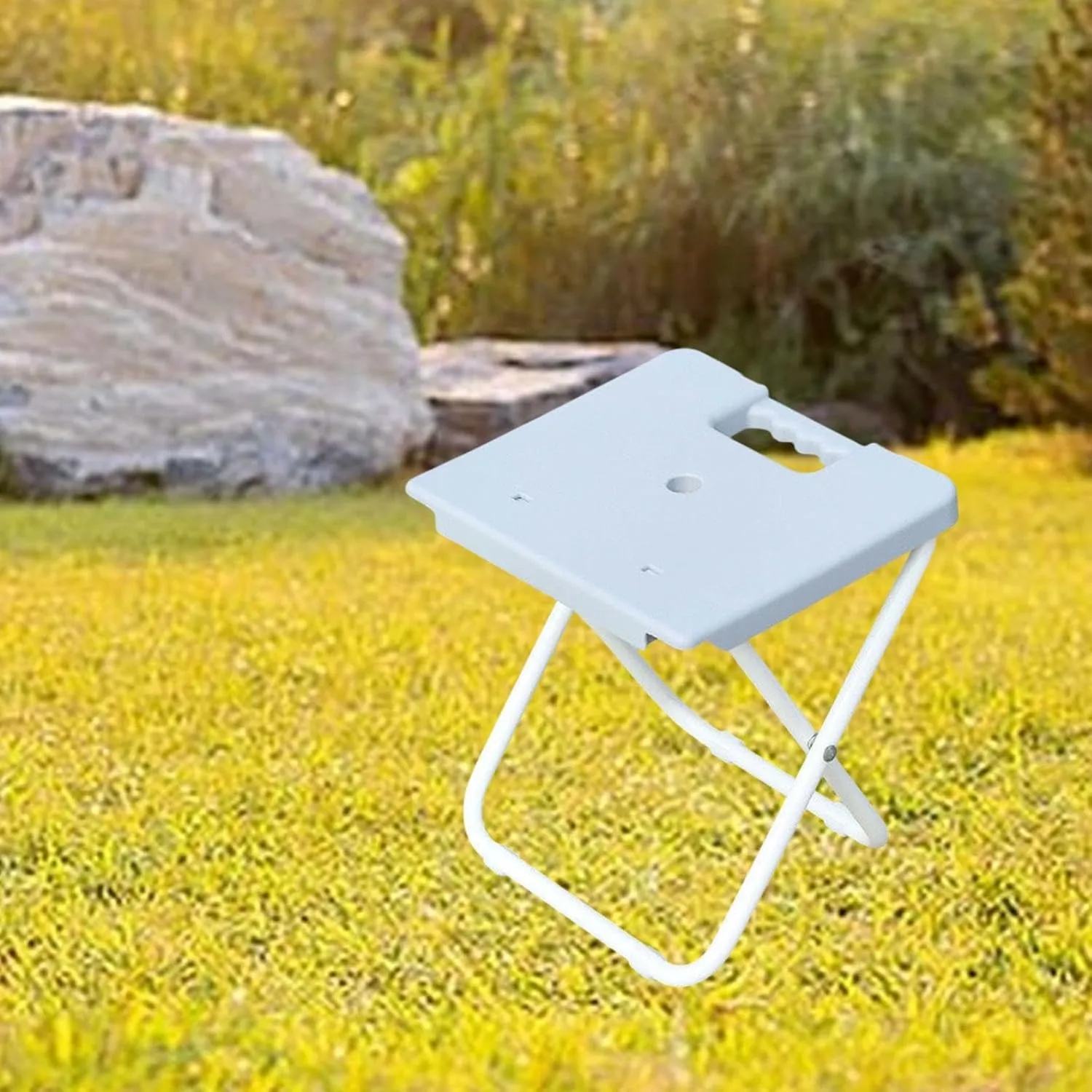 Foldable Stool Fishing Chair Multifunctional Easy to Carry Outdoor Portable Seat Train Seating Stool for Balcony Traveling