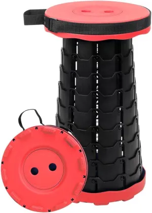 Foldable Telescoping Stool Portable, Retractable Stool for Adults, Upgraded Collapsible Folding Seats with Load Capacity 550lbs, Camping Stools for Adults