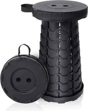 Foldable Telescoping Stool Portable, Retractable Stool for Adults, Upgraded Collapsible Folding Seats with Load Capacity 550lbs, Camping Stools for Adults