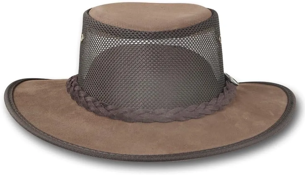 Foldaway Cattle Suede Cooler Leather Hat - Item 1064