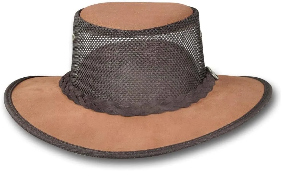 Foldaway Cattle Suede Cooler Leather Hat - Item 1064