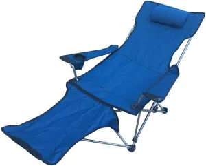Folding Camp Chair Adults Comfortable Lounge Chair with Cup Holder,Portable Recliner Chair for Outdoor Activities,Folding Camping Chair with Footrest