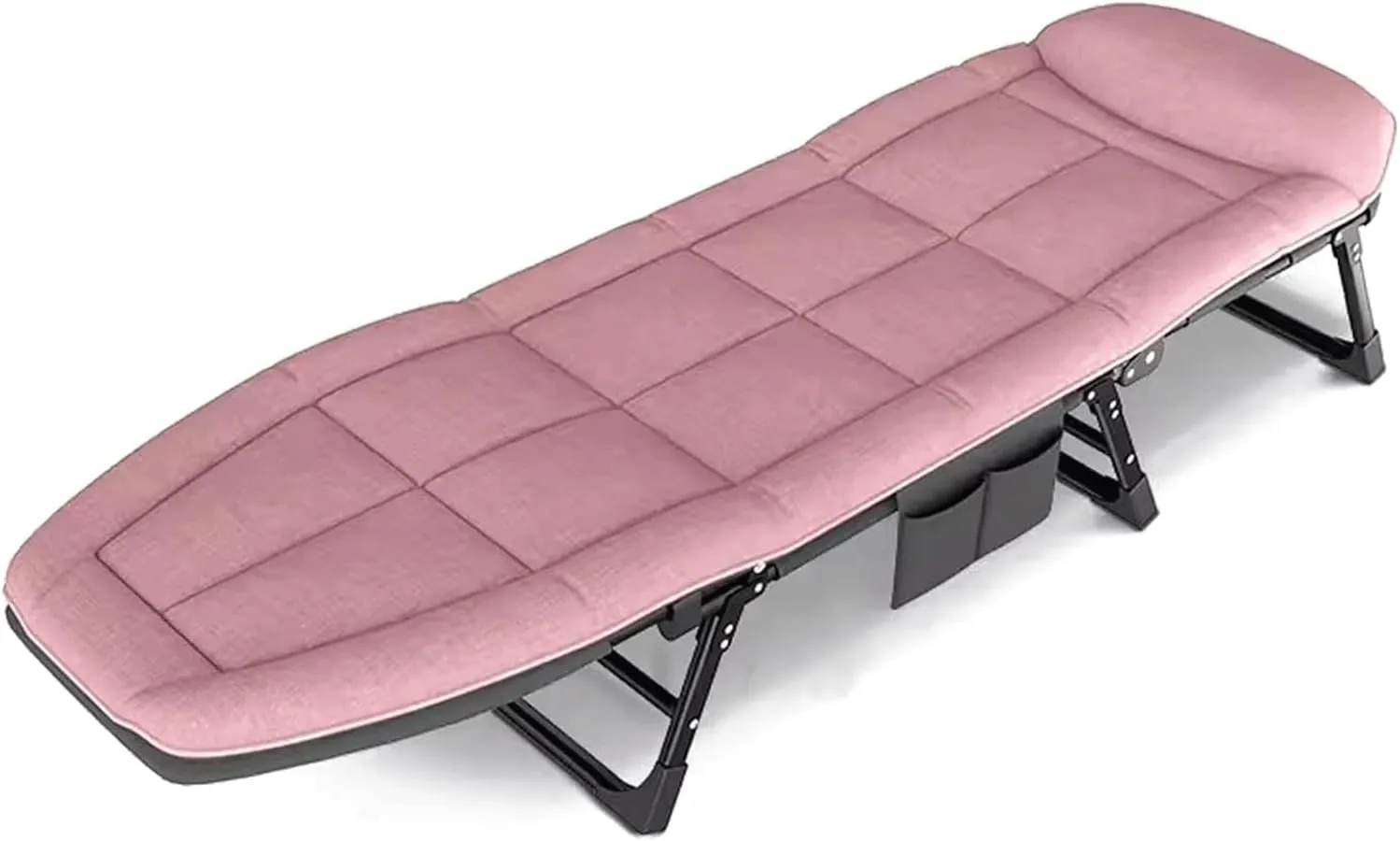 Folding Camping Bed 5-Gear Adjustable Camping Cot Lounge Chair Camping Cots for Adults Cotton Load 250lbs Cots for Camping
