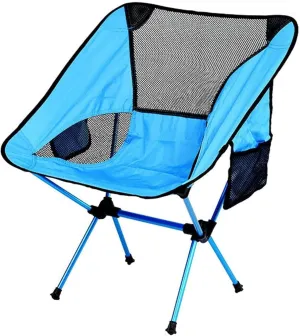 Folding Camping Chair, Portable Fishing Chair Backpacking Chairs with Breathable Mesh for Hiker Beach Picnic Outdoor Garden BBQ, 680 * 530Mm