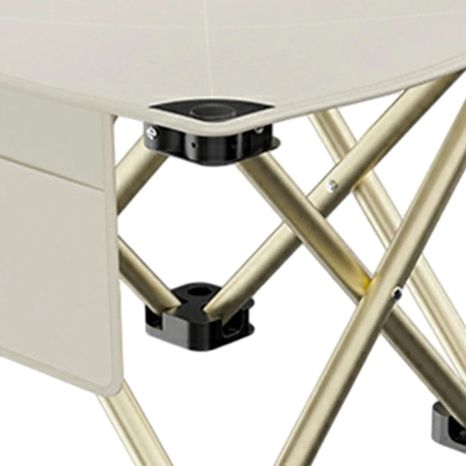 Folding Camping Stool Footstool Multipurpose with Side Pocket Small Foldable Chair for Park Outdoor Camping Travel Picnic, White, 28cmx28cmx23cm