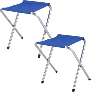 Folding Camping Stool, Portable Lightweight Camp Chair for Outdoor Drawing Picnic Fishing Hunting, Sturdy Structure Camping Stool Supplies (2 Pcs)
