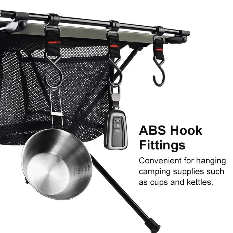 Folding Camping Table Aluminum Lightweight Portable with Storage Mesh Bag for Outdoor Equipment