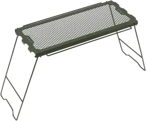 Folding Camping Table Folding Campfire Grill with Mesh Desktop Desk Camping Cooking Grate Overfire for Beach Garden Patio BBQ Outdoor camping table Foldable camping table Wilderness camping t