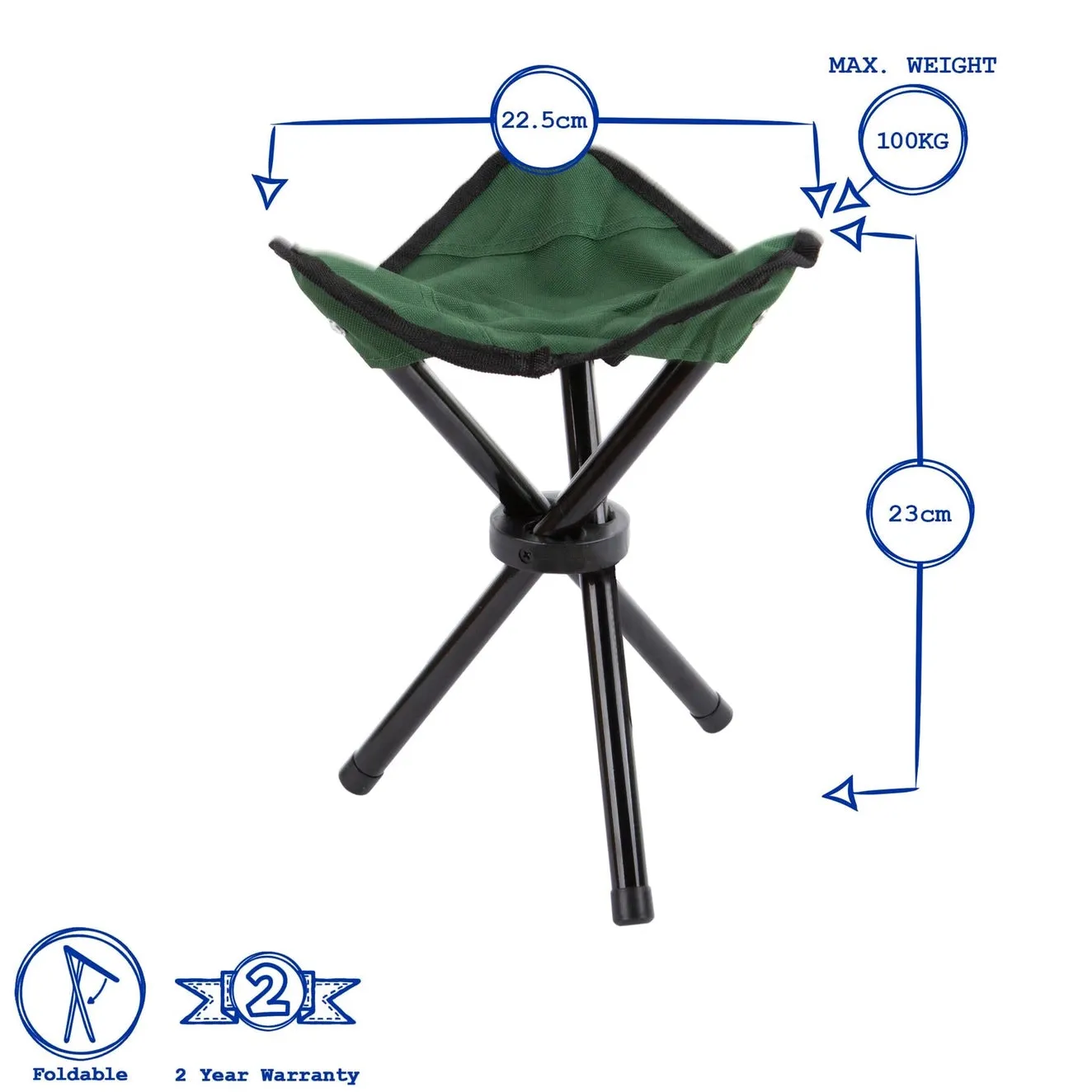 Folding Canvas Camping Stool - By Redwood