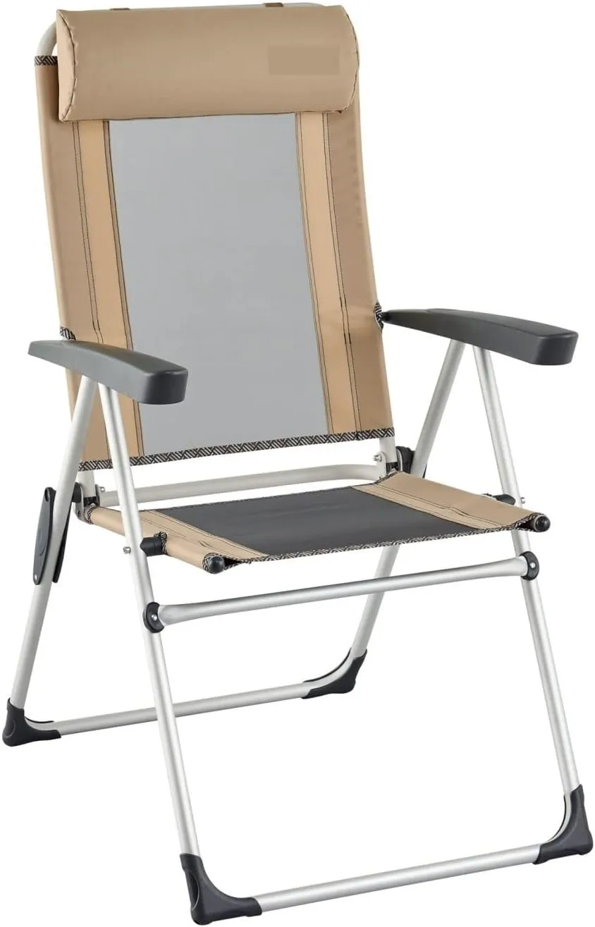 Folding Chairs Outdoor Camping Outdoor Deck Chair Portable Armchair Fishing Camping Seat Stool with Adjustable Backrest and Breathable Mesh Backrest Camping Chair