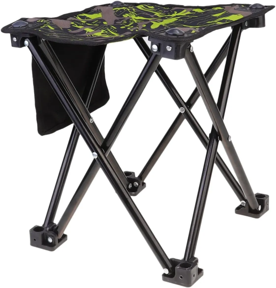 Folding Fishing Chair Portable Camping Seat Stainless Steel BBQ Stool Lightweight for Travel