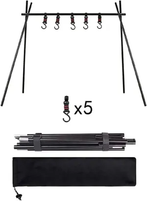 Folding Hanging Rack Travel Camping Shelf Triangle Rack Assembly Storage Picnic Rack