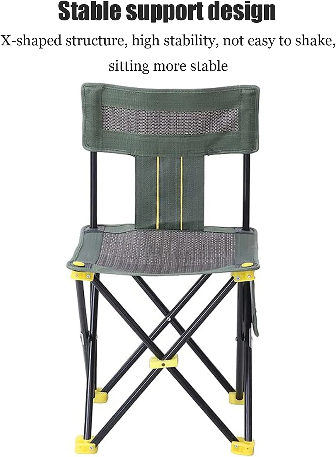 Folding Lawn Chair Breathable Outdoor Mesh Chair Portable Beach Fishing Chair Folding Chair Stool with Side Pocket Portable Storage Folding Chair(33 * 33cm)