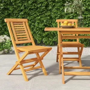 Folding Patio Chairs 2 pcs Solid Teak Wood Outdoor Chairs Foldable Garden Chairs 18.5"x24.8"x35.4" Comfortable Patio Furniture for Outdoor Relaxation, Lounge, Beach, Camping