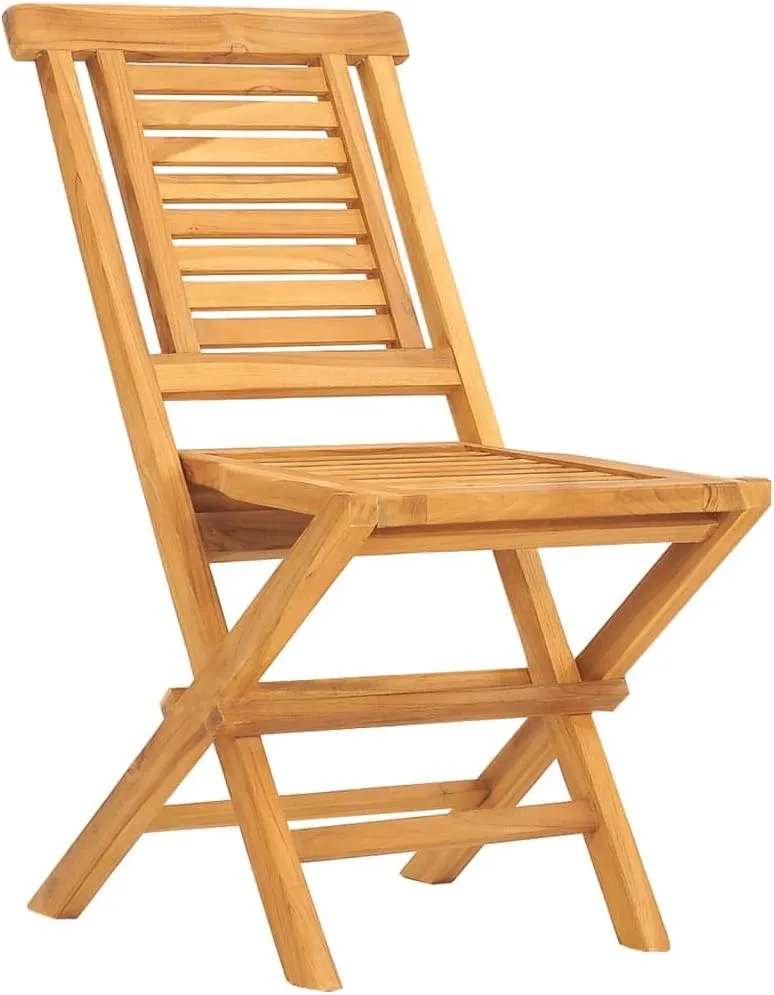 Folding Patio Chairs 2 pcs Solid Teak Wood Outdoor Chairs Foldable Garden Chairs 18.5"x24.8"x35.4" Comfortable Patio Furniture for Outdoor Relaxation, Lounge, Beach, Camping