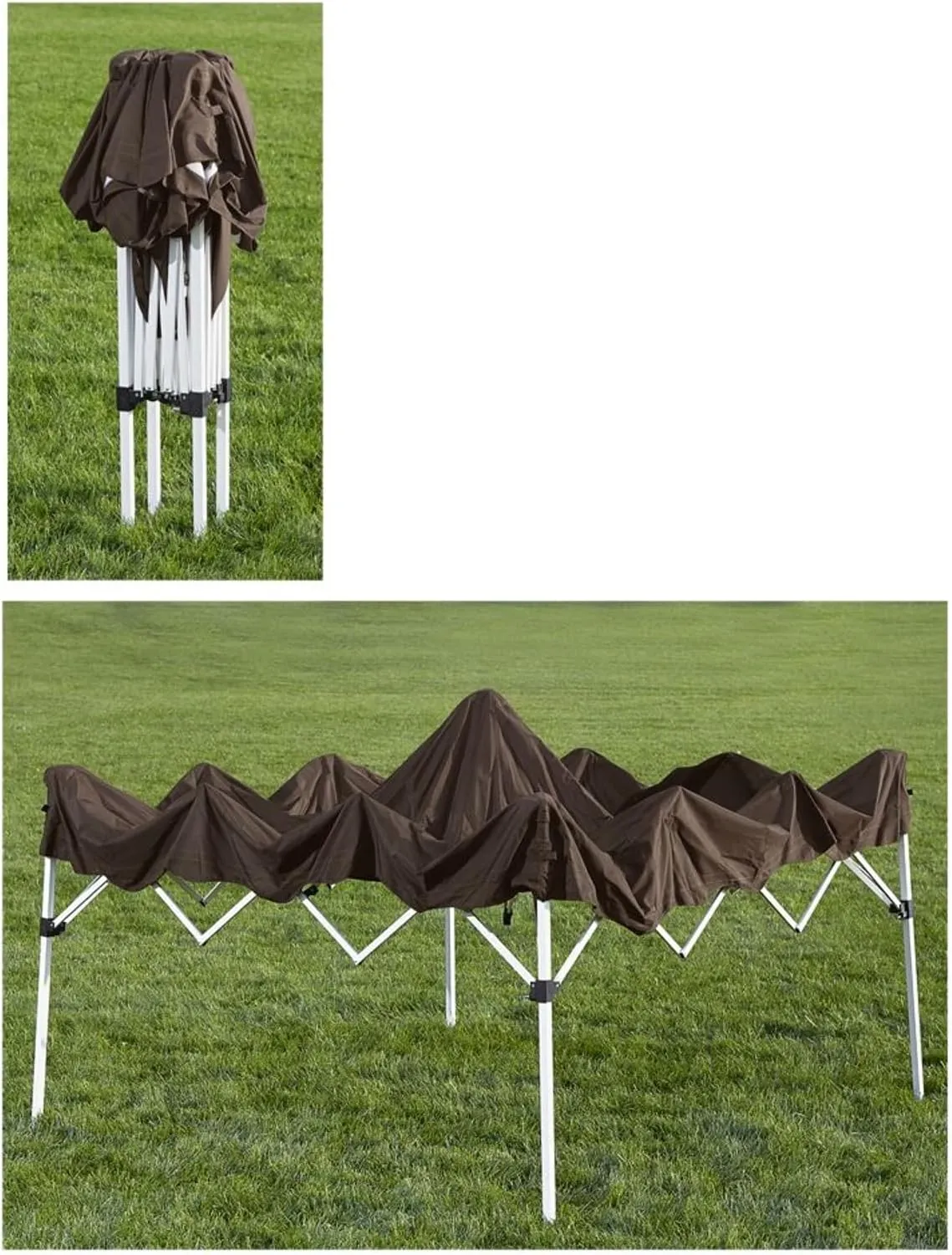 Folding Pop-Up Canopy with Mosquito Net Polyester,Steel Grey