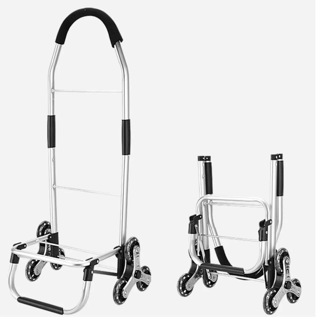 Folding Shopping Cart, Shopping Cart Foldable Shopping Trolleys Foldable Utility Cart with Climb Stairs Wheels and Elastic Rope Grocery Utility Carts(Color:A)